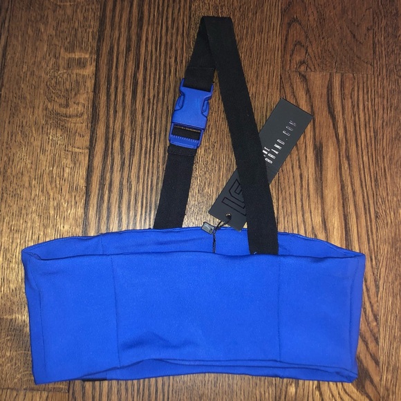 NWT Night Rider Diagonal Buckle Strap Tube Top - Picture 3 of 4